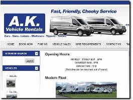 https://www.akrental.co.uk/ website